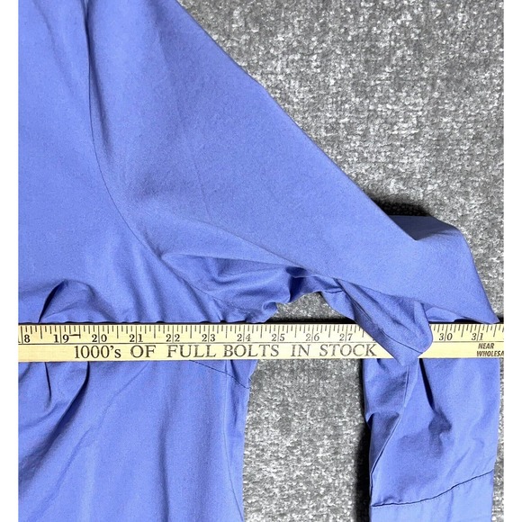 Denim & Co Long Sleeve Button Up Tunic Top Womens Size 1X Stretch Blue Pockets - Picture 14 of 15